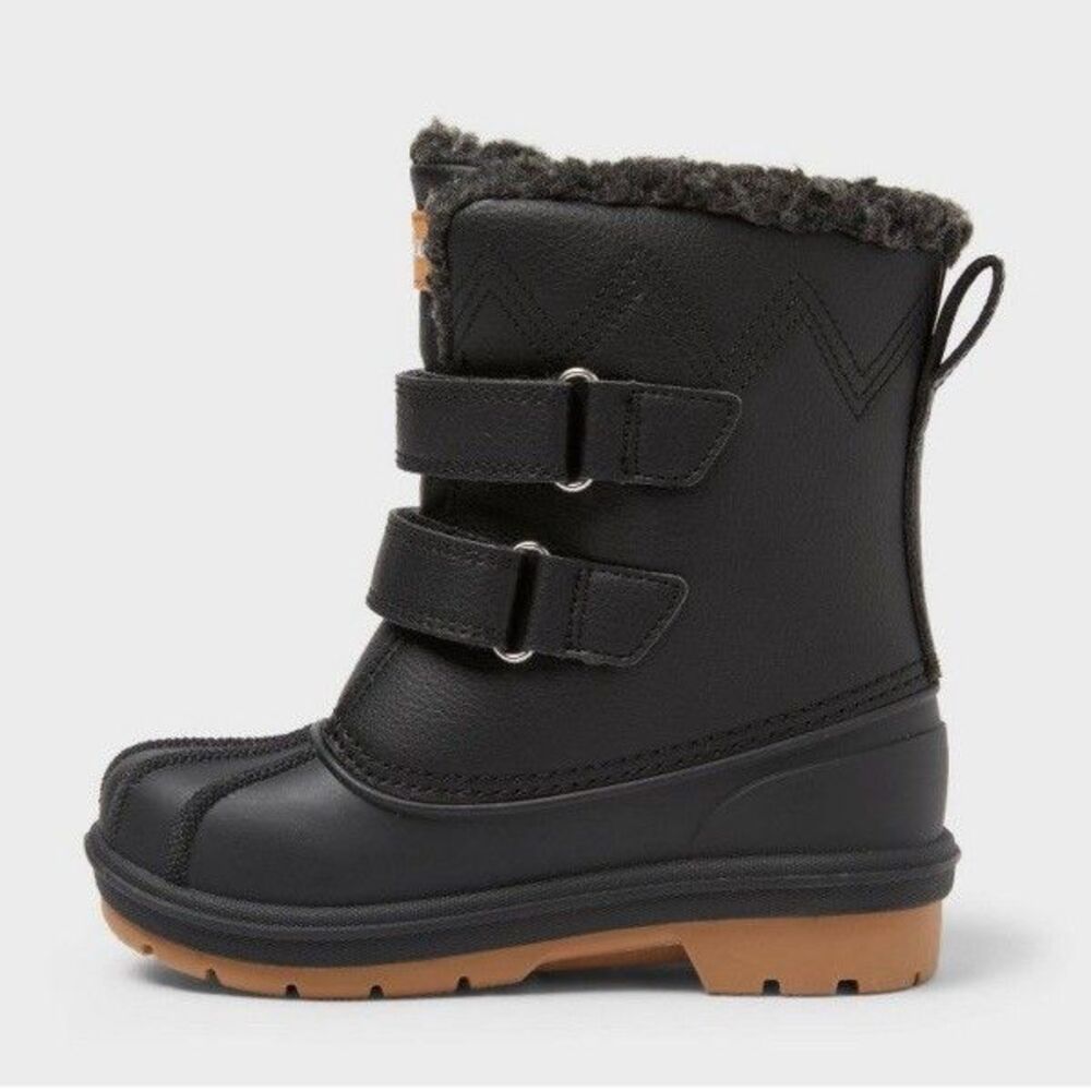 Cat & Jack Toddler Denver Winter Boots Black Round Toe Size 5 - Picture 11 of 16